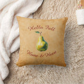 Herbsternte Fruchtkunst - Custom Text Throw Pillow Kissen (Decke)