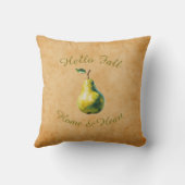 Herbsternte Fruchtkunst - Custom Text Throw Pillow Kissen (Rückseite)