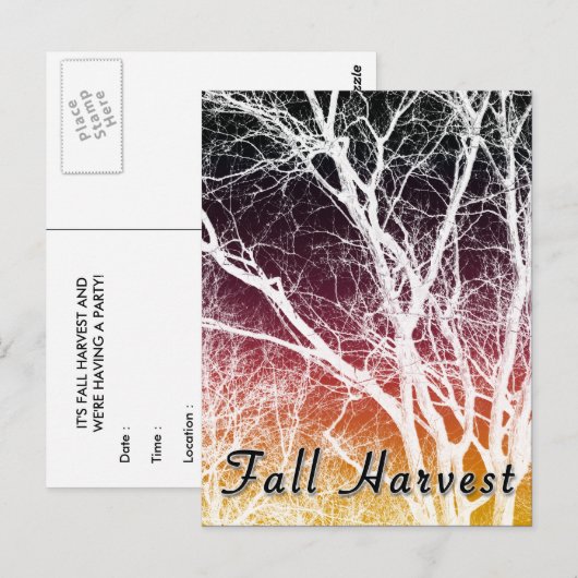 Herbsternte: Geisterbaum Postkarte (Vorne/Hinten)