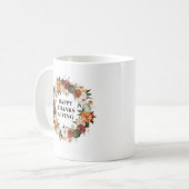 Herbsternte glücklich dankend kaffeetasse (Vorderseite Links)