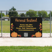 Herbsternte Herbst-QR-Code-Kürbisfest Banner (InSitu)