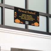 Herbsternte Herbst-QR-Code-Kürbisfest Banner (Äußeres Gebäude)