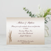 Herbsternte Hochzeitsempfang Einladung (Stehend Vorderseite)