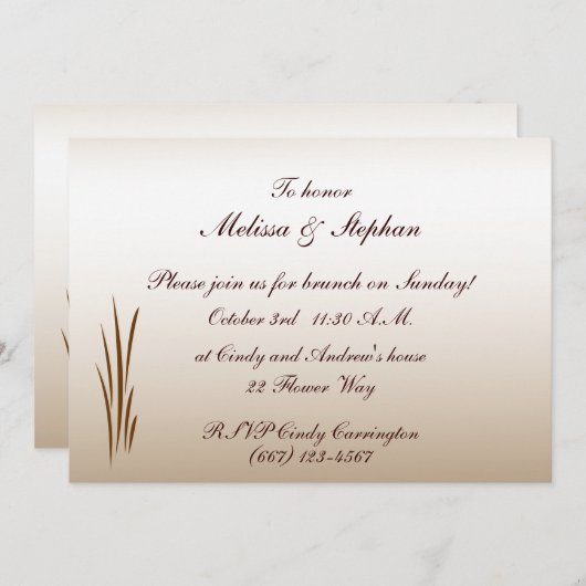 Herbsternte Hochzeitsfeier Einladung (Vorne/Hinten)