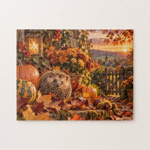 Herbsternte-Igel-Design Puzzle