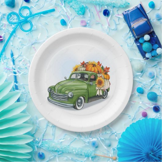 Herbsternte in einem Grünbuch-Teller Pappteller (Party)