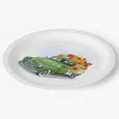 Herbsternte in einem Grünbuch-Teller Pappteller (Schrägansicht)