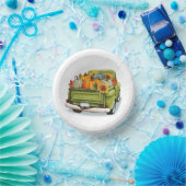 Herbsternte in einem Grünbuch über die Latte-Tasse Pappteller (Party)