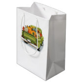 Herbsternte in einem grünen LKW Mittlere Geschenktüte (Rückseite Schrägansicht)