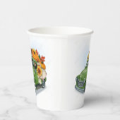 Herbsternte in einem grünen LKW Pappbecher (Rechts)