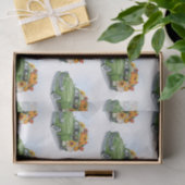 Herbsternte in einem grünen LKW Seidenpapier (Geschenk)