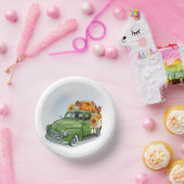 Herbsternte in einer grünen Lkw-Latte-Tasse Pappteller (Party)