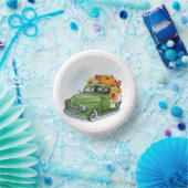 Herbsternte in einer grünen Lkw-Latte-Tasse Pappteller (Party)