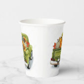 Herbsternte in Grüntruckpapierkämmen Pappbecher (Rechts)