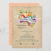 Herbsternte Lichter Geburtstag Einladung (Vorne/Hinten)