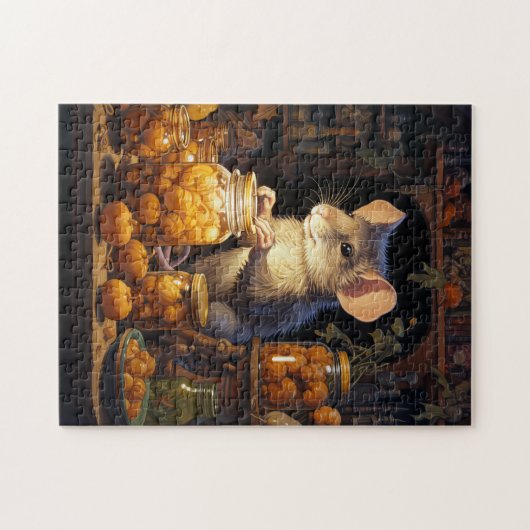 Herbsternte Maus: Fantasy Lovers Cosy Fall Puzzle (Horizontal)