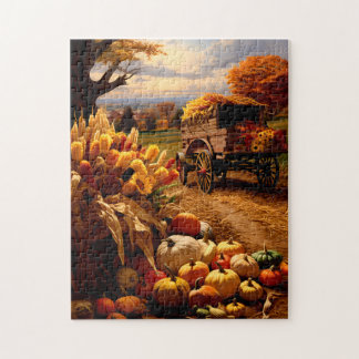 Herbsternte mit Wagon Puzzle