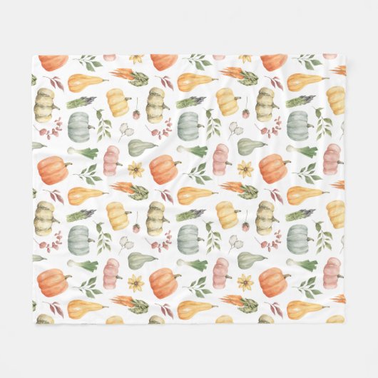 Herbsternte Muster Fleecedecke (Vorderseite (Horizontal))