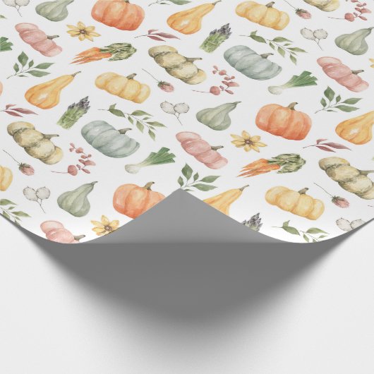 Herbsternte Muster Geschenkpapier (Ecke)