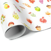 Herbsternte-Muster Geschenkpapier (Rolleneckpunkt)