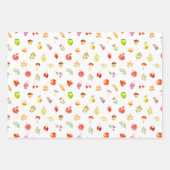Herbsternte-Muster Geschenkpapier Set (Vorderseite)