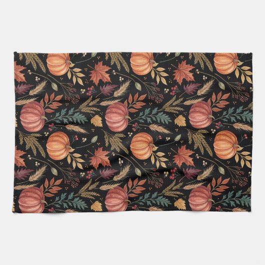 Herbsternte Muster Geschirrtuch (Horizontal)