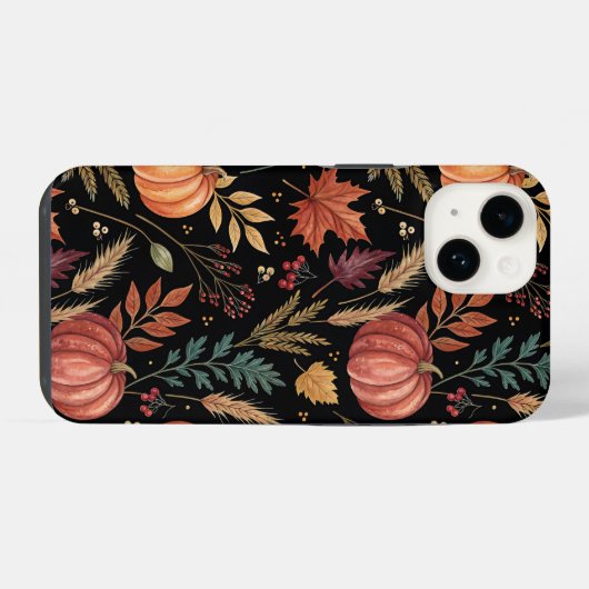 Herbsternte Muster iPhone Hülle (Rückseite (Horizontal))