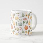 Herbsternte Muster Jumbo-Tasse (Vorderseite Rechts)