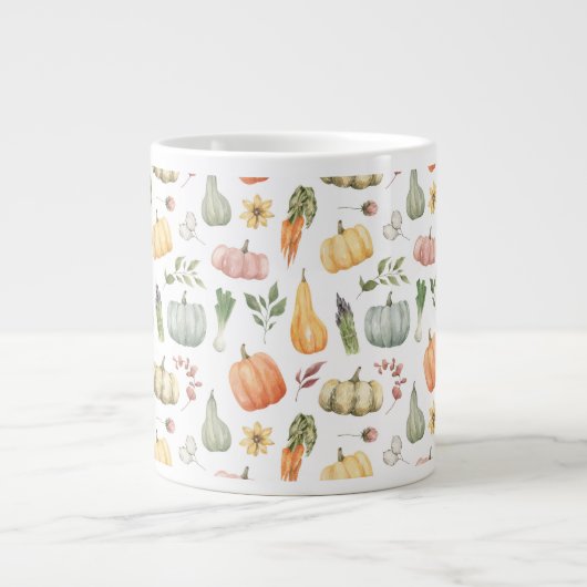 Herbsternte Muster Jumbo-Tasse (Vorderseite)