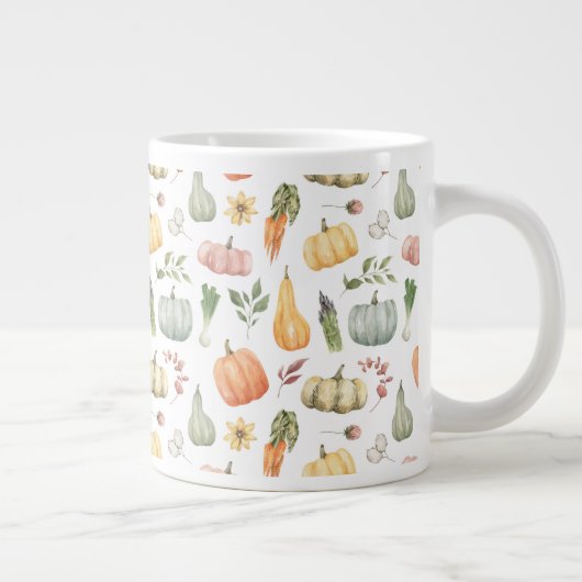 Herbsternte Muster Jumbo-Tasse (Rechts)