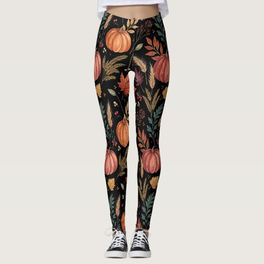 Herbsternte Muster Leggings (Vorderseite)