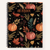 Herbsternte Muster Notizblock (Vorderseite)