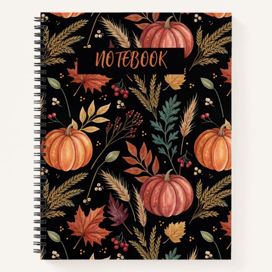 Herbsternte Muster Notizblock (Vorderseite)