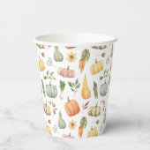 Herbsternte Muster Pappbecher (Rückseite)