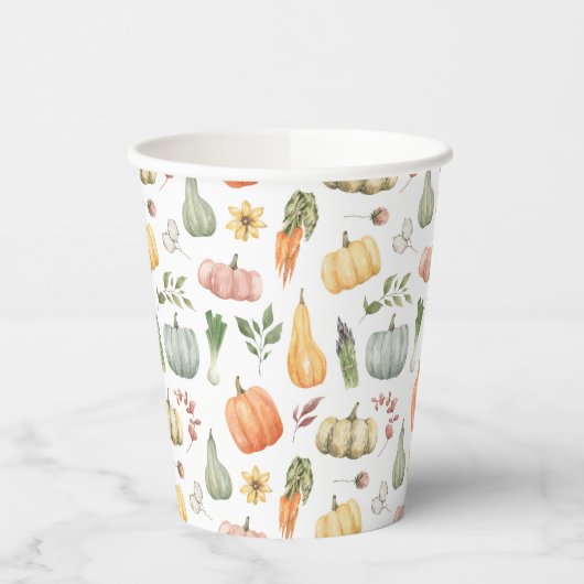 Herbsternte Muster Pappbecher (Links)