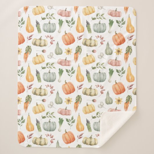 Herbsternte Muster Sherpadecke (Vorderseite)