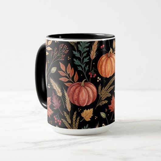 Herbsternte Muster Tasse (Vorderseite Links)