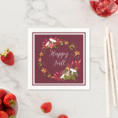 Herbsternte Natur mit anpassbarem Text Serviette (Beispiel)