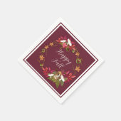 Herbsternte Natur mit anpassbarem Text Serviette (Ecke)