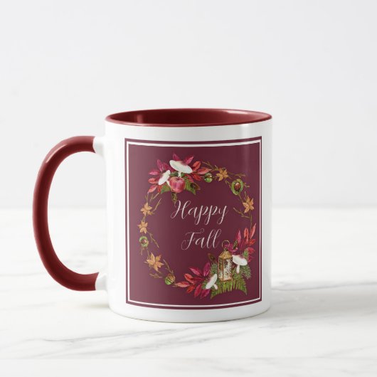 Herbsternte Natur mit anpassbarem Text  Tasse (Links)