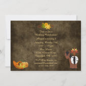 Herbsternte, Niedliches Pferd und Türkei Geburtsta Einladung (Rückseite)