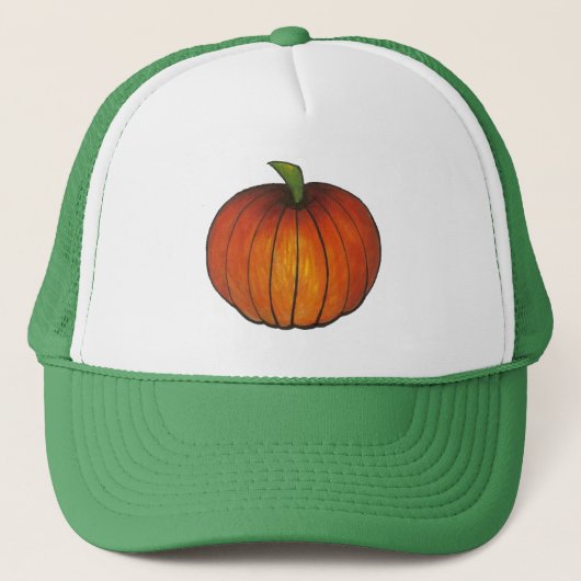 Herbsternte Orange Pumpkin Patch Truckerkappe (Vorderseite)