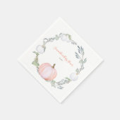 Herbsternte Orange und Weißkürbis Serviette (Ecke)