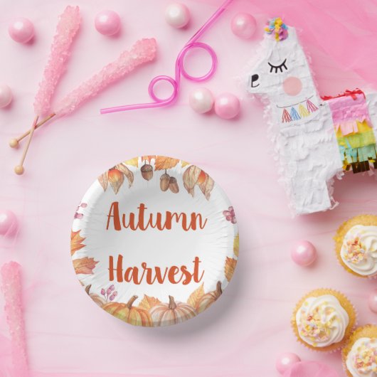 Herbsternte Papier Teller Erntedank fallen (Party)