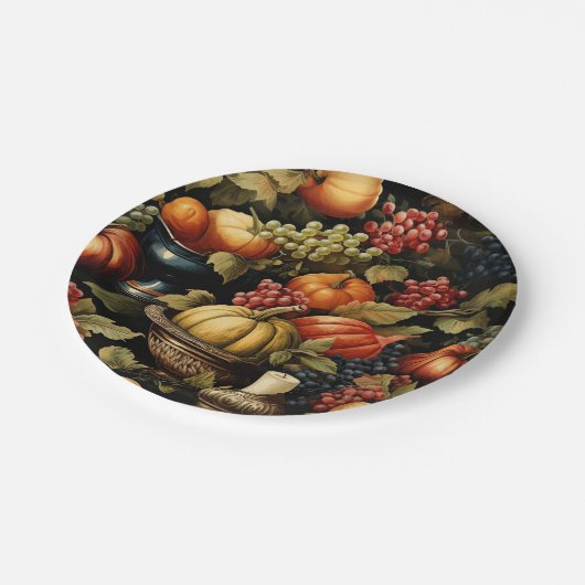 Herbsternte Pappteller (Schrägansicht)