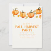 Herbsternte Party laden ein Einladung (Vorderseite)