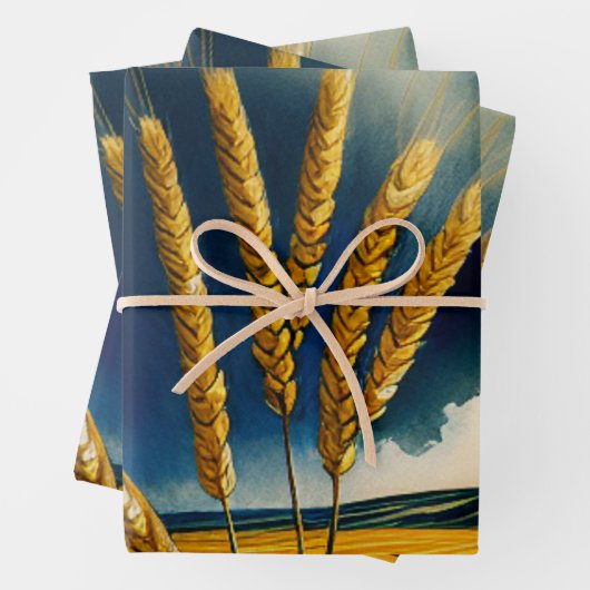 Herbsternte Prairie Gold Geschenkpapier Set (Beispiel)