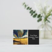 Herbsternte Prärie Gold Business Card Visitenkarte (Stehend Vorderseite)