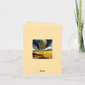 Herbsternte Prärie Gold geklappte Grußkarte Karte (Rückseite)
