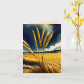 Herbsternte Prärie Gold geklappte Grußkarte Karte (Gelbe Blume)